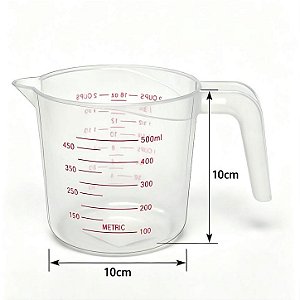 Jarra Medidora Graduada de 500ML Transparente Para Receitas