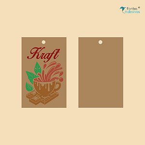 Tag Personalizada Kraft - 54 x 85 mm