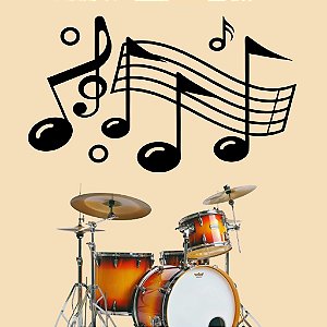 Adesivo Decorativo Notas Musicais