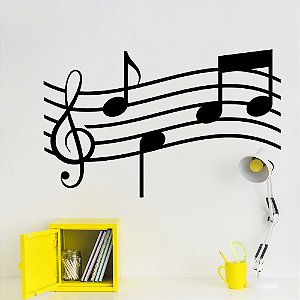 Adesivo Decorativo Notas Musicais