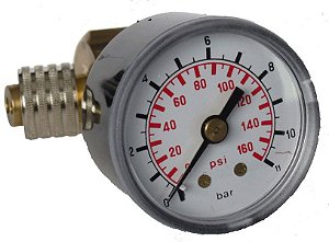 Manômetro teste pressão ar Alta Rotação [2 Furos]