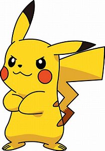 Adesivas Pokemon, Pikachu med 30 x 20 cm