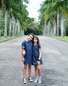 Vestido Infantil T-Shirt Jeans Sustentável