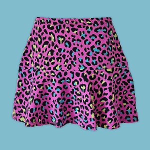 Saia Short infantil Onça Rosa