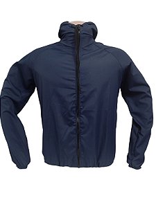 Corta Vento Lisa com Capuz AZUL