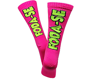 Meia Foda-se Pink em Poliamida
