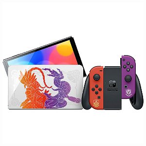 Console Nintendo Switch 64GB Pokemon - Oled Laranja / Roxo (HEG-S-KEAAA)