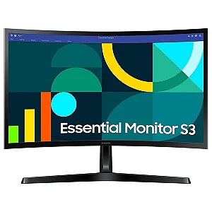 Monitor Curvo Samsung Essential S3 LS24D366GAN de 24" Full HD 16:9 100Hz 4 ms GTR com HDMI D-Sub