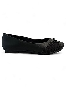 Sapatilha Comfortflex Preta Laço