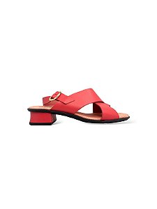 Sandalia Your Shoes Vermelha Cruzada Pelica