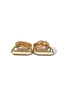 Sandalia Your Shoes Caramelo c/ Metal Dourado