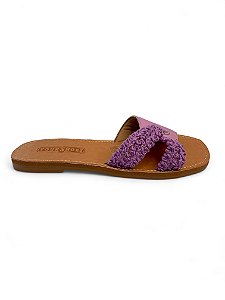 Rasteira Your Shoes Lavanda Cruzada V