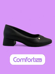 Sapato Comfortflex Preto c/ Lycra
