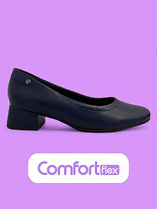 Sapato Comfortflex Marinho Liso