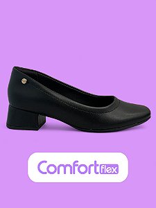Sapato Comfortflex Preto Liso