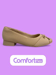 Sapato Comfortflex Nude Soft c/ Lycra