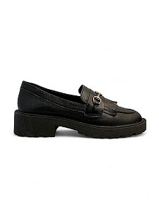 Mocassim Your Shoes Preto Franja