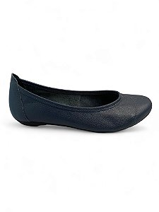 Sapatilha Your Shoes Marinho Couro