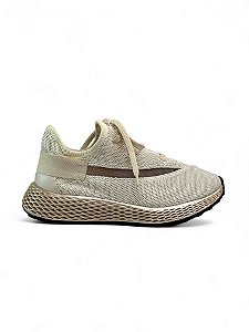 Tênis Your Shoes Nude Malha Cintilante