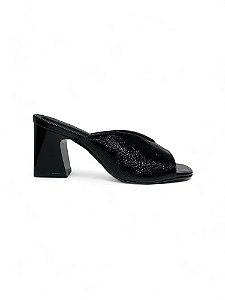 Tamanco Your Shoes Preto Verniz
