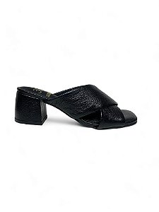 Tamanco Your Shoes 365 Preto Cruzado