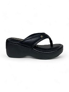 Chinelo Plataforma Softli Preto