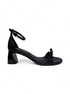 Sandália Your shoes Preta Laço