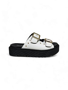 Birken Your Shoes Branca Aplique Dourado