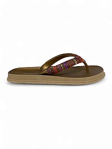 Chinelo Your Shoes Bronze Tira Color Larga
