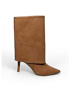 Bota Your Shoes Caramelo Vira De Couro