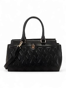 Bolsa WJ Preta Satchel Grande Matelasse
