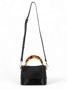 Bolsa WJ Preta Transversal Pequena Alça Acrilico