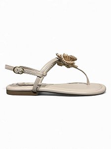 Rasteira HR Off White Flor