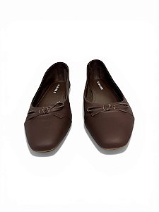 Sapatilha Lia Line Marrom c/ Laço