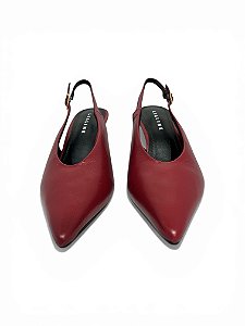 Slingback Lia Line Marsala Salto Taça