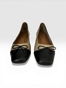 Sapatilha LiaLine Aveia c/ Biqueira Preta