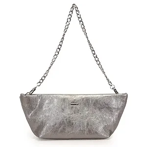 Bolsa WJ Prata Velho Transversal Md Alca Ombro