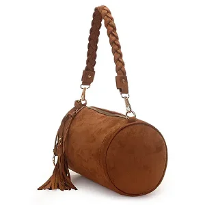 Bolsa WJ Suede Cilindrica Transversal Md
