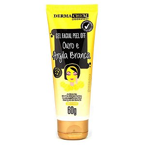 GEL FACIAL PEEL OFF OURO E ARGILA BRANCA - DERMACHEM