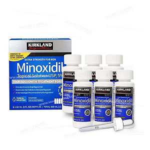 MINOXIDIL KIRKLAND 5% - 6 FRASCOS (CAIXA)