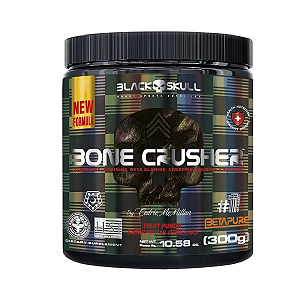 BONE CRUSHER FRUIT PUNCH  (FRUTAS VERMELHAS) 300G BLACK SKULL