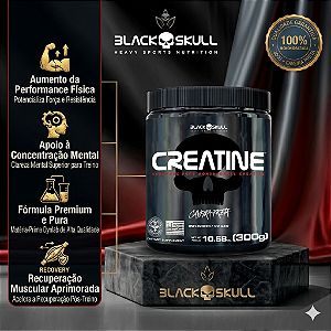 CREATINA PURA MONOHIDRATADA 300G BLACK SKULL