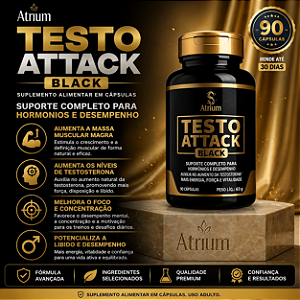 TESTO ATTACK BLACK 90 CAPS GOLDSNAKE IMPORTADO