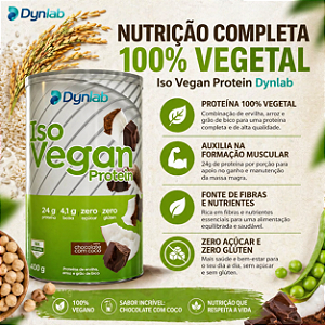 ISO Vegan protein - 400G - Chocolate com coco - Dynlab