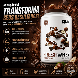 Fresh WHEY 900g - DUX CHOCOLATE COM AVELÃ