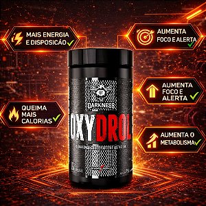 Cafeína Oxydrol Darkness 120 cápsulas Termogênico