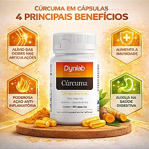 CURCUMA 130G DE CURCUMINA 30 CÁPSULAS |DYNLAB