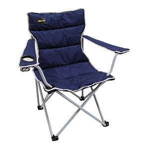 Cadeira Praia Dobrável Com Porta Copo - Boni - Azul