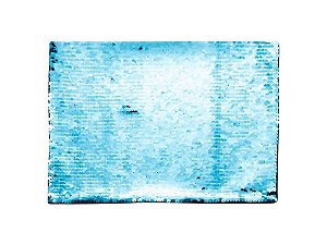 OBM - Aplique de Lantejoulas Dupla Face Retangular 21x28cm Azul Claro e Branco Para Sublimação (2295)