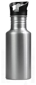 Squeeze Prata 600ml em Alumínio Com Bico Retrátil Para Sublimação (ShopVirtua3000®) (2980) - 01 Unidade
